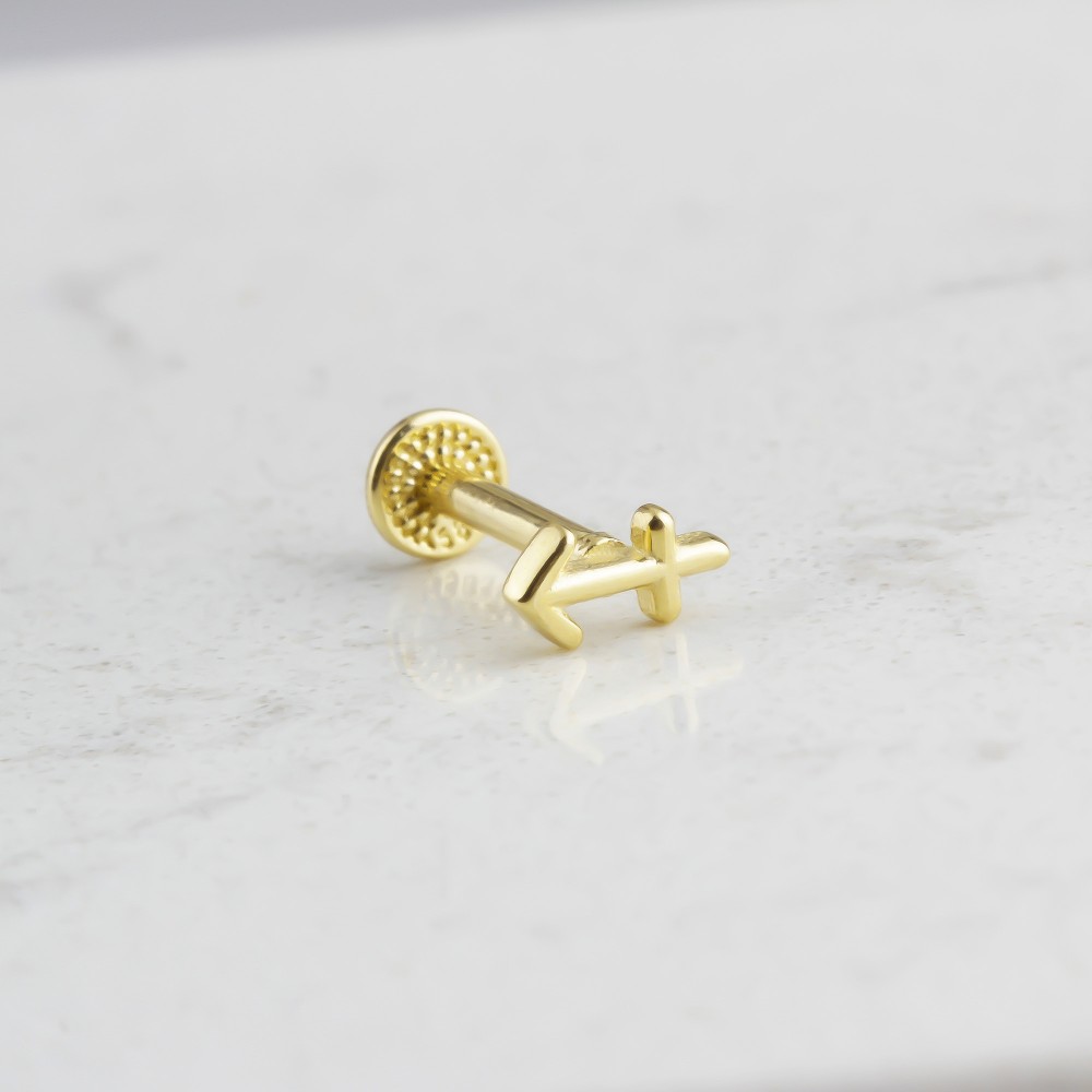 Glorria 14k Solid Gold SagittariusTragus Piercing