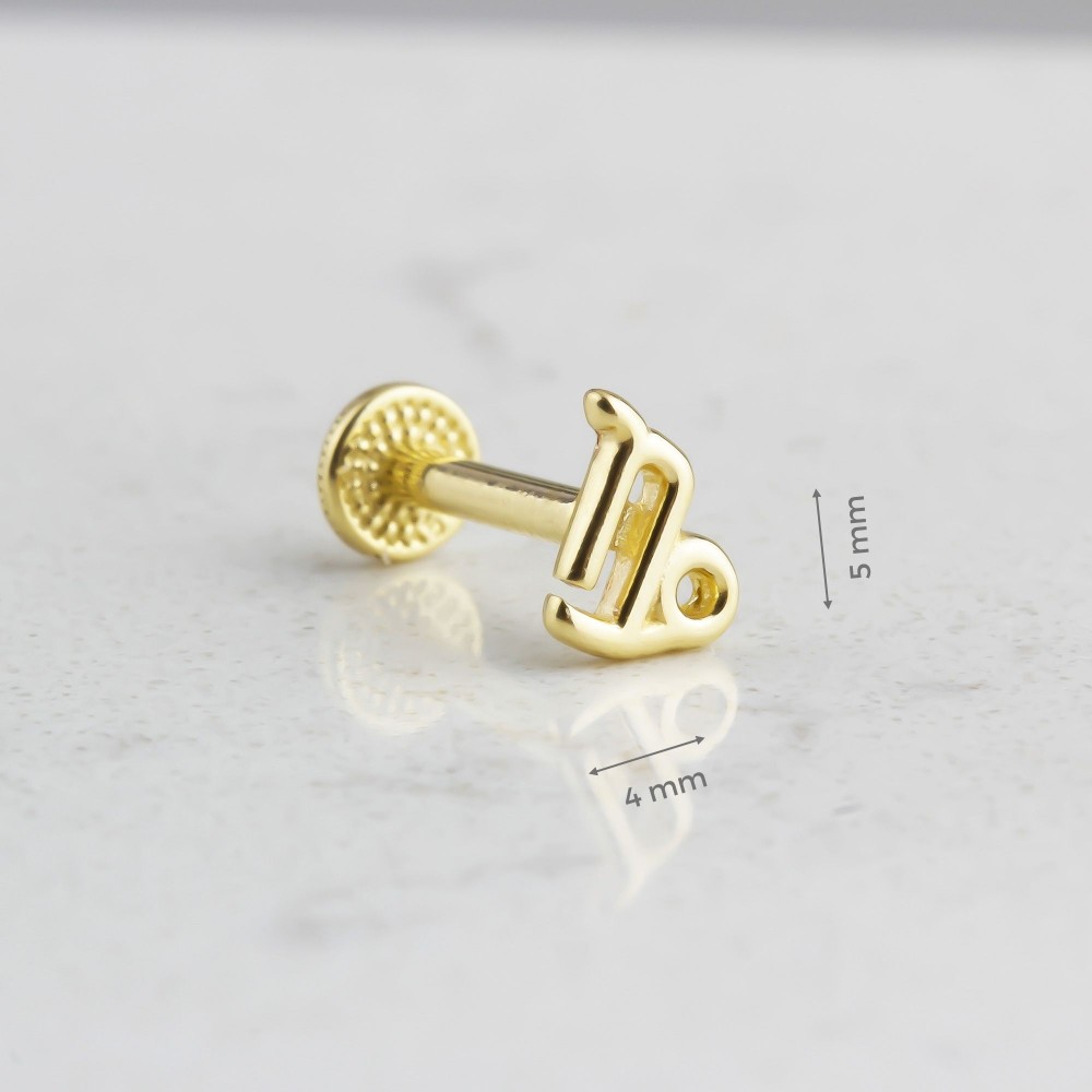 Glorria 14k Solid Gold Capricorn Tragus Piercing