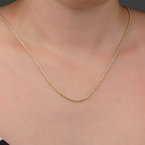 Glorria 14k Solid Gold Rope Chain Glorria 14k Solid Gold Rope Chain