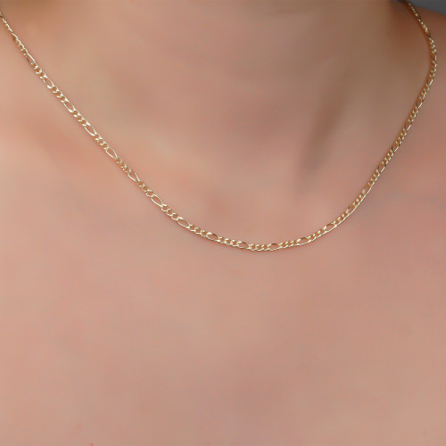 Glorria 14k Solid Gold Figaro Chain Glorria 14k Solid Gold Figaro Chain