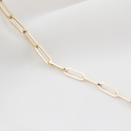 Glorria 14k Solid Gold Paper Clip Chain Glorria 14k Solid Gold Paper Clip Chain