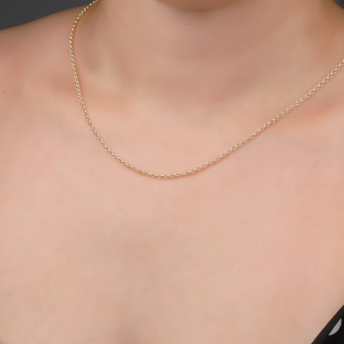 Glorria 14k Solid Gold Rolo Chain Glorria 14k Solid Gold Rolo Chain
