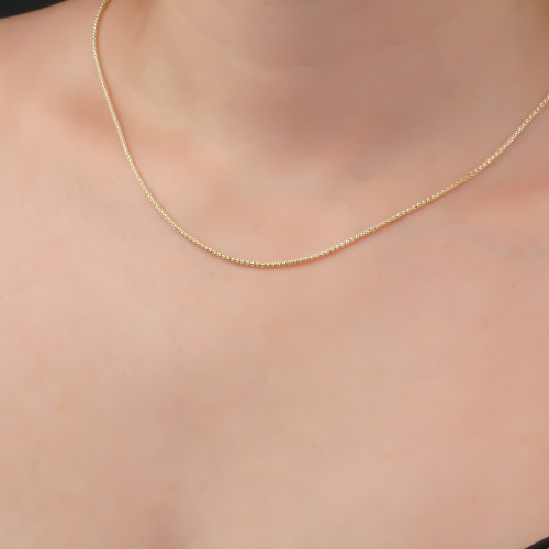 Glorria 14k Solid Gold Popcorn Chain Glorria 14k Solid Gold Popcorn Chain