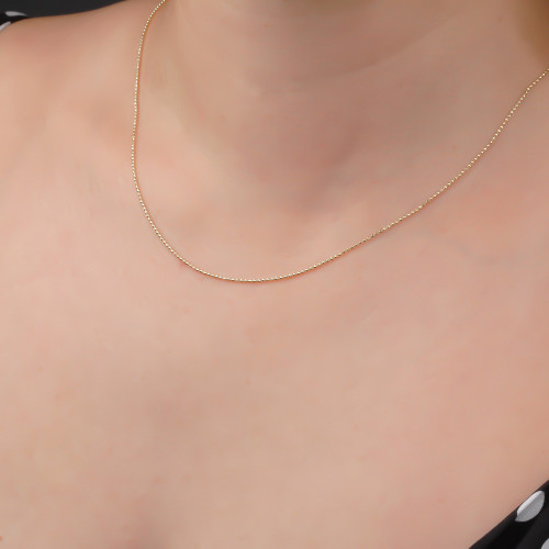 Glorria 14k Solid Gold Ball Chain Glorria 14k Solid Gold Ball Chain