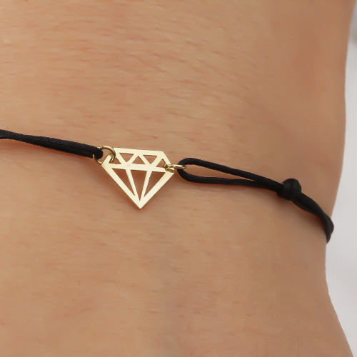 Glorria 14k Solid Gold Diamond Cut Rope Bracelet