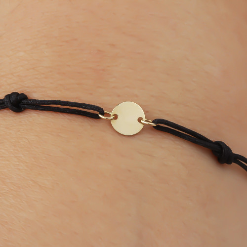 Glorria 14k Solid Gold Circle Rope Bracelet