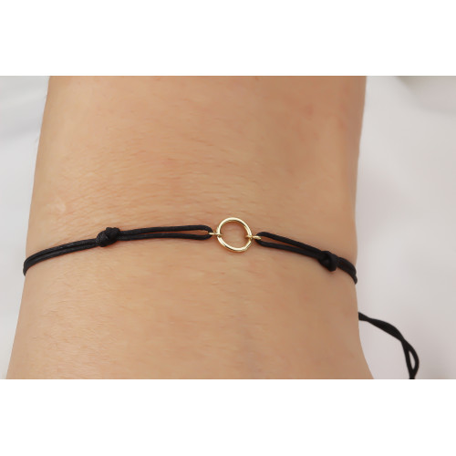Glorria 14k Solid Gold Ring Rope Bracelet Glorria 14k Solid Gold Ring Rope Bracelet