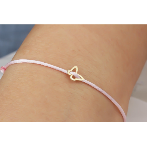 Glorria 14k Solid Gold Butterfly Rope Bracelet Glorria 14k Solid Gold Butterfly Rope Bracelet