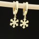 Glorria 14k Solid Gold Snowflake Drop Earrings Glorria 14k Solid Gold Snowflake Drop Earrings