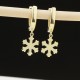 Glorria 14k Solid Gold Snowflake Drop Earrings Glorria 14k Solid Gold Snowflake Drop Earrings