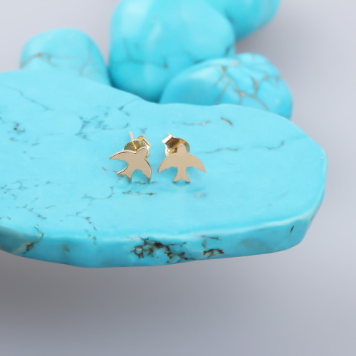 Glorria 14k Solid Gold Phoenix Earrings Glorria 14k Solid Gold Phoenix Earrings