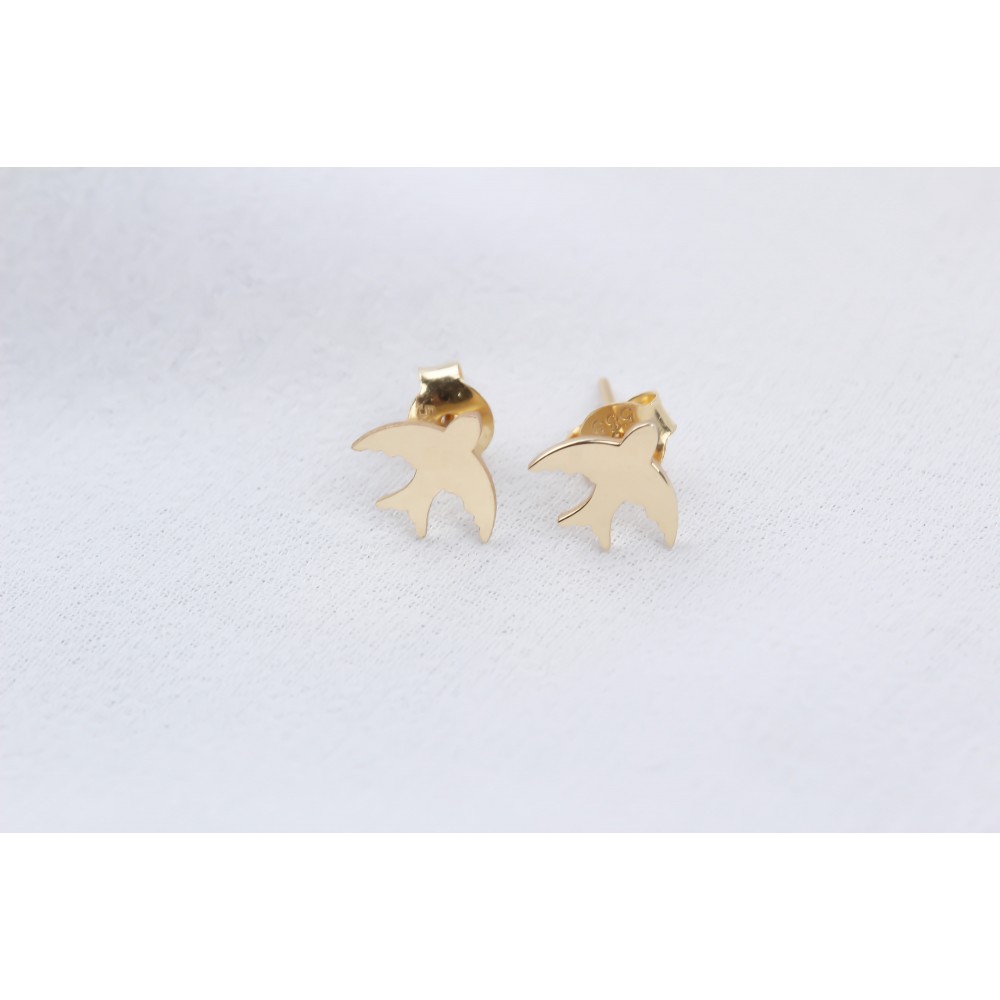 Glorria 14k Solid Gold Phoenix Earrings Glorria 14k Solid Gold Phoenix Earrings