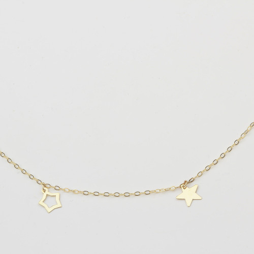 Glorria 14k Solid Gold Star Anklet Glorria 14k Solid Gold Star Anklet