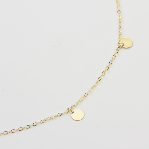 Glorria 14k Solid Gold Circle Anklet Glorria 14k Solid Gold Circle Anklet