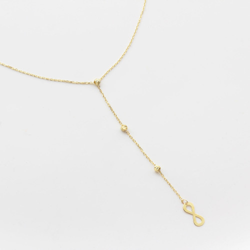 Glorria 14k Solid Gold Infinity Drop Necklace Glorria 14k Solid Gold Infinity Drop Necklace