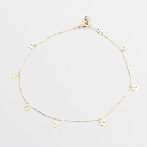 Glorria 14k Solid Gold Star Anklet Glorria 14k Solid Gold Star Anklet