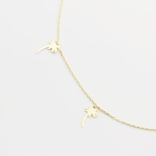 Glorria 14k Solid Gold Palm Anklet Glorria 14k Solid Gold Palm Anklet