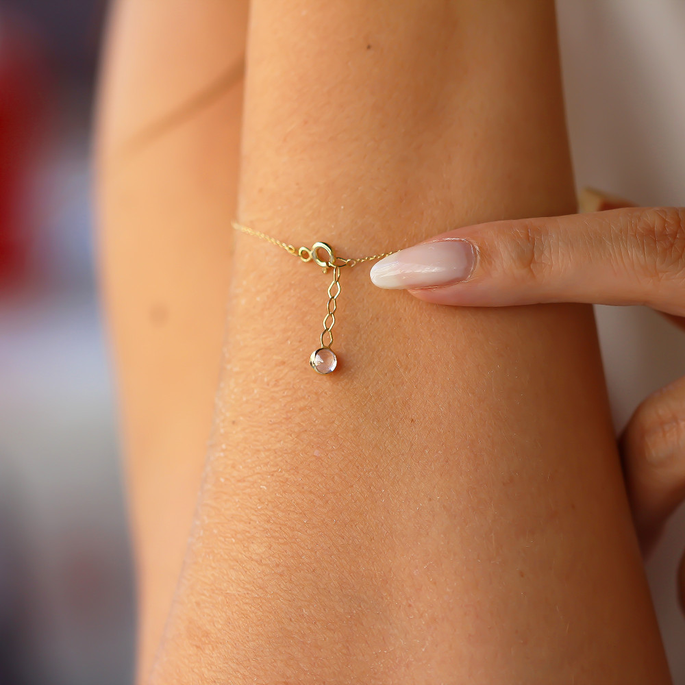 Glorria 14k Solid Gold Lotus Bracelet