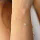 Glorria 14k Solid Gold Daisy Bracelet