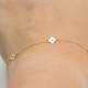 Glorria 14k Solid Gold Flower Bracelet