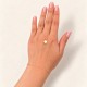 Glorria 14k Solid Gold Circle Disc Hand Chain
