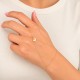 Glorria 14k Solid Gold Clover Hand Chain