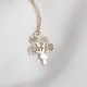 Glorria 925k Sterling Silver Personalized Multiple Birth Flower Necklace