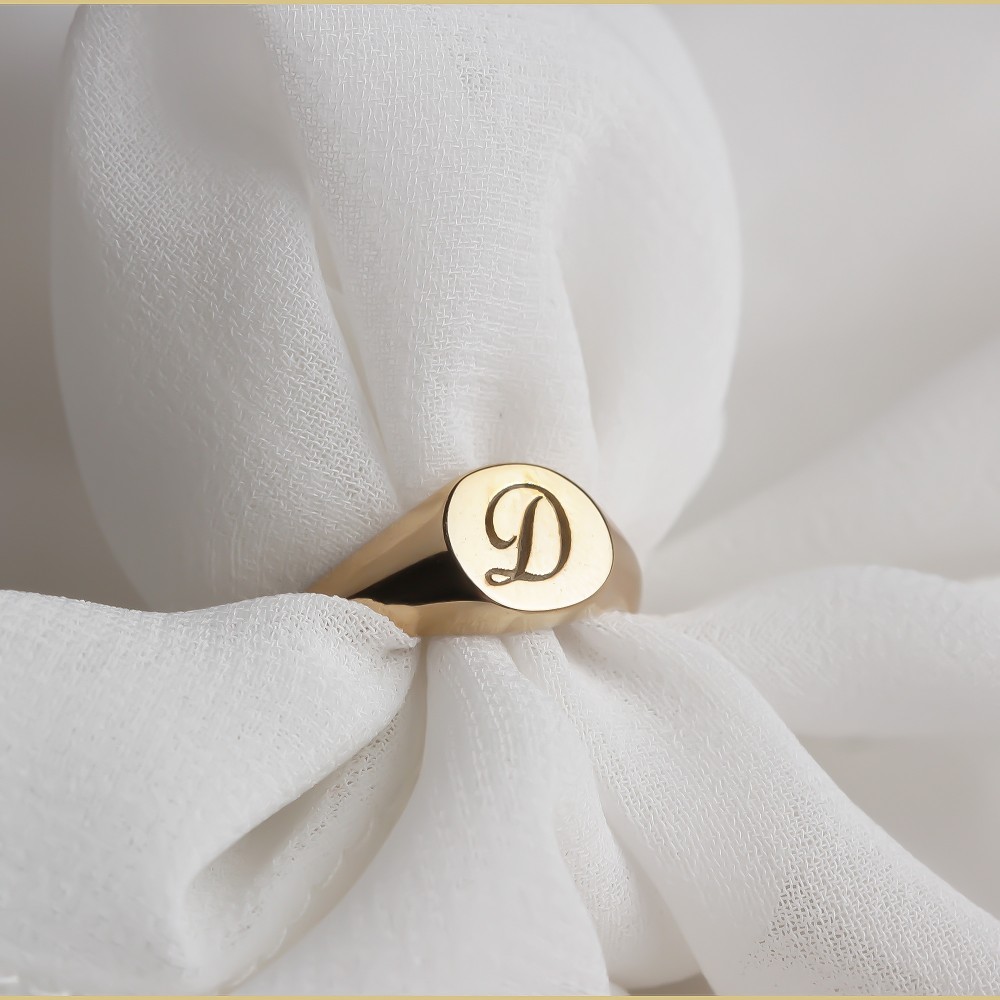 Glorria 925k Sterling Silver Custom Letter Ring