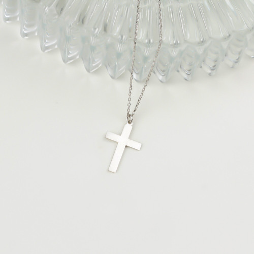 Glorria 925k Sterling Silver Cross Necklace