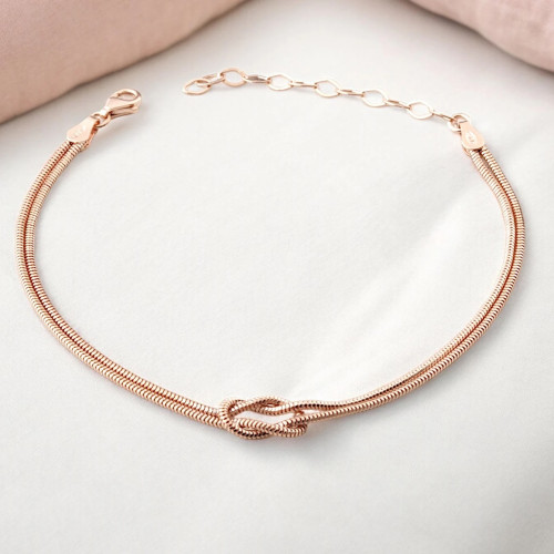Glorria 925k Sterling Silver Knot Bracelet