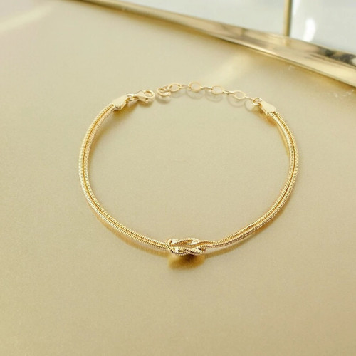 Glorria 925k Sterling Silver Knot Bracelet