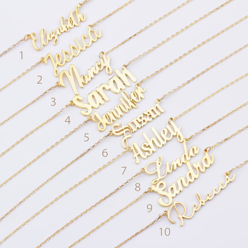 Glorria 925k Sterling Silver Personalized Name Necklace Glorria 925k Sterling Silver Personalized Name Necklace