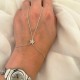 Glorria Sterling Silver Starfish Hand Chain Bracelet Glorria Sterling Silver Starfish Hand Chain Bracelet
