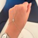 Glorria Sterling Silver Bar Hand Chain Bracelet Glorria Sterling Silver Bar Hand Chain Bracelet