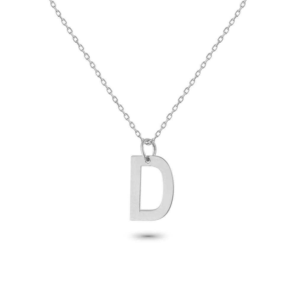 Glorria 925k Sterling Silver Letter D Necklace