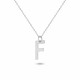 Glorria 925k Sterling Silver Letter F Necklace