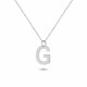 Glorria 925k Sterling Silver Letter G Necklace