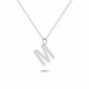 Glorria 925k Sterling Silver Letter M Necklace