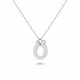 Glorria 925k Sterling Silver Letter Ö Necklace