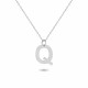 Glorria 925k Sterling Silver Letter Q Necklace