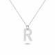 Glorria 925k Sterling Silver Letter R Necklace