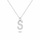 Glorria 925k Sterling Silver Letter S Necklace