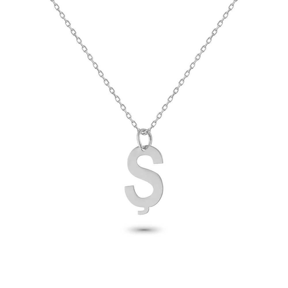 Glorria 925k Sterling Silver Letter Ş Necklace