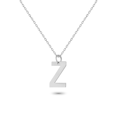 Glorria 925k Sterling Silver Letter Z Necklace