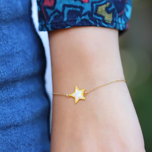 Glorria 925k Sterling Silver Star Bracelet