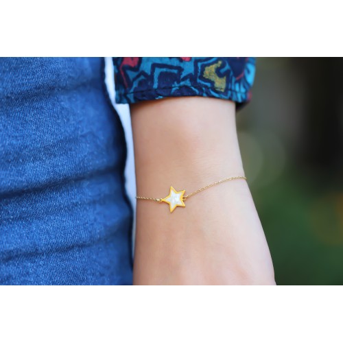 Glorria 925k Sterling Silver Star Bracelet