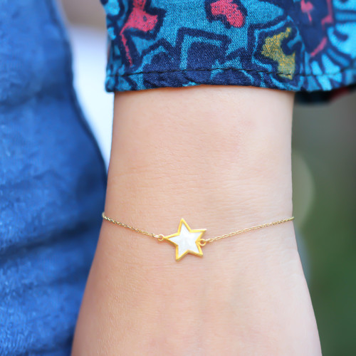 Glorria 925k Sterling Silver Star Bracelet