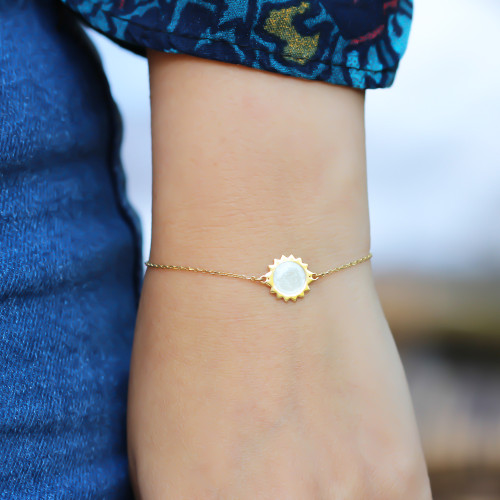 Glorria 925k Sterling Silver Sun Bracelet