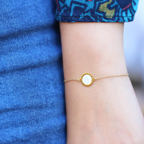 Glorria 925k Sterling Silver Sun Bracelet