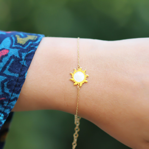 Glorria 925k Sterling Silver Sun Bracelet
